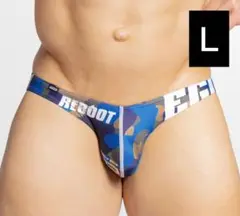 EGDE≪ REBOOT RE CAMO スーパーローライズ ビキニ 青迷彩 L
