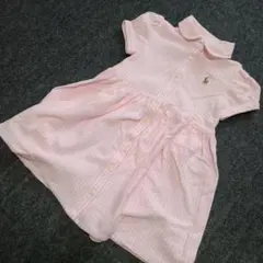Ralph Lauren ピンク ストライプ ワンピース