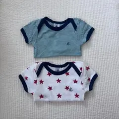 美品！　プチバトー　ロンパース　2枚セット　18M