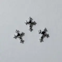ネイルパーツ 十字架メタル ブラック