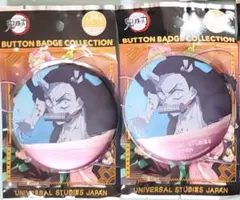 鬼滅の刃 USJ缶バッジ 2点セット