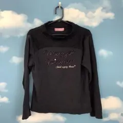 mezzo piano 黒 長袖TシャツLサイズ　J