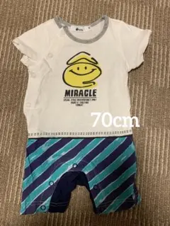 eaB ロンパース カバーオール 半袖 70cm