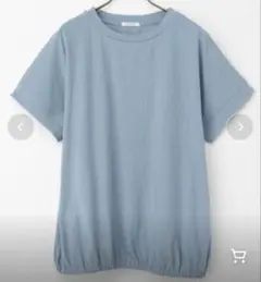 Honeys ハニさら 裾ギャザー Tシャツ サックスブルー Mサイズ