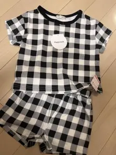 100 しまむら セットアップ ギンガムチェック Tシャツ ショートパンツのサムネイル
