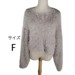 ​アースミュージックアンドエコロジー シャギーニット プルオーバー グレー F