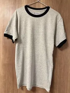 新品 Champion 5.2オンス トリムTシャツ グレー×ブラック Sサイズ