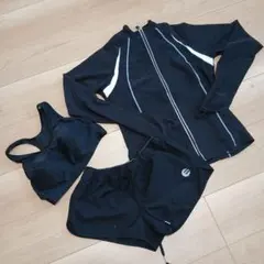 スポーツ用水着セット ブラック