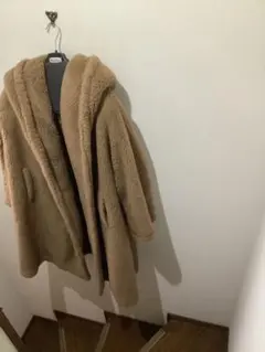 MaxMara フードロングコート サイズ34 テディ　マックスマーラ　キャメル