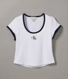 Calvin Klein ショートスリーブモノグラムスクープネックベビーTシャツのサムネイル