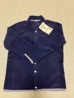 ネイビー フリースジャケット 100cm ボタン付き