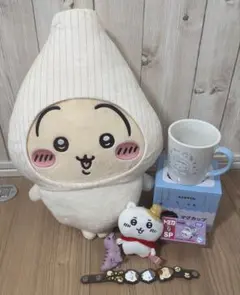 ちいかわ グッズ まとめ売り ぬいぐるみ　マグカップ　トミカ　ラバーバンド　5点のサムネイル