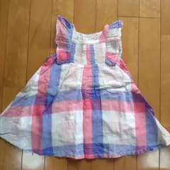 【お値下げ】petit main☆チェック柄ワンピース