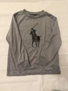 ポロ馬ロゴ 長袖カットソー グレー