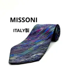 極美品 MISSONI ネクタイ イタリア製 シルク ジャガード織 652320のサムネイル