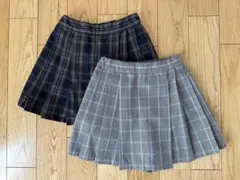 ユニクロ　チェックミニスコート　2枚セット　130