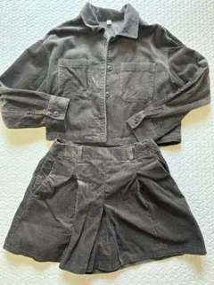 GU コーデュロイ セットアップ グレー S/L