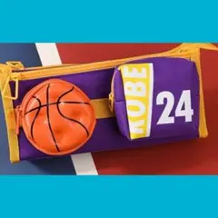 ペンケース　筆箱　バスケットボール　紫　NBA　　コービー　レイカーズ　L