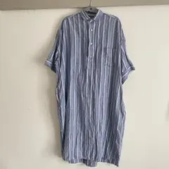 TICCA⭐︎SHIPS別注⭐︎コットンリネン⭐︎ストライプロングシャツワンピースのサムネイル