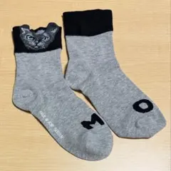 PAUL & JOE SISTER 猫柄ソックス グレー 靴下 レディースのサムネイル