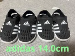 adidas ブラック ベビーサンダル　14.0cm セット販売　値下げ中