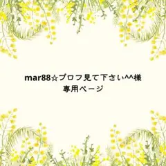 mar88✩プロフ見て下さい^^様　専用ページ