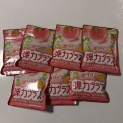 明治　果汁グミ 弾力プラスもも ハードグミ 7袋セット プライズ