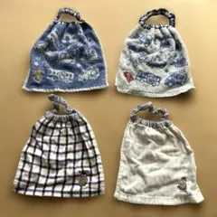 手作りスタイ　よだれかけ　4枚セット　食事　離乳食　ベビー　ハンドメイド