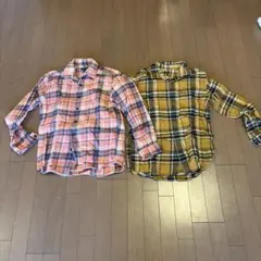 UNIQLO チェック柄ネルシャツ 2点セット S