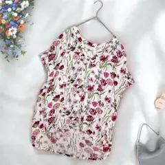 《H&M》 L.O.G.G. 花柄チュニック EUR38 薄手 フラワーアートのサムネイル
