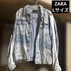 ZARA デニムジャケット ダメージ加工 Lサイズ