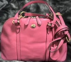 coach 2way ショルダーバッグ ホットピンク