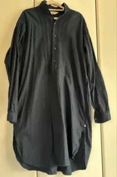 45R】45rpm リネン100% ギャザースモックプルオーバーチュニック 0