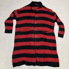 hystericglamour 赤と黒のストライプ ロングカーディガンのサムネイル