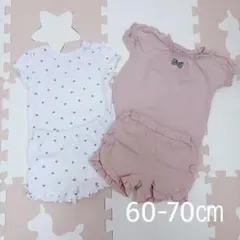 ベビーTシャツセットアップ　70-80㎝　2セット