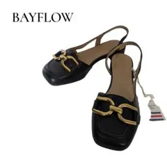 【新品タグ付】BAYFLOW ブラック パンプス　フラットシューズ　S