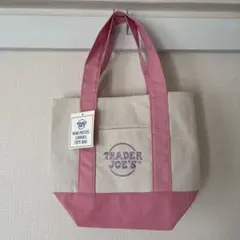 Trader Joe's ミニパステルキャンバストートバッグ ピンク