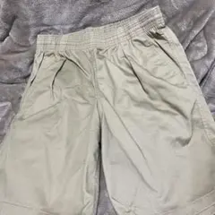 ベージュ ワークパンツ ポリエステル混紡