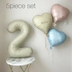 バルーン　ナンバーバルーン 2歳 数字　名前入り 誕生日　風船　クレイケーキ