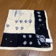 新品タグ付き TAKEO NISHIDA シルク100% スカーフ 花柄