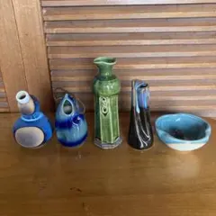 陶器製花瓶 一輪挿し 花器 5つセット