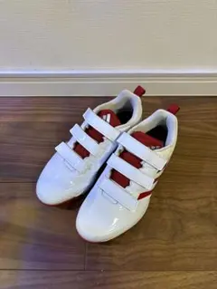 【USED】adidas トレーニングシューズ ホワイト/レッド
