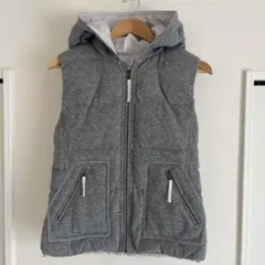 【美品】PLST グレー フード付きダウンベスト M