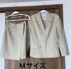 レディース　スーツ　スカート　ジャケット　Mサイズ　ベージュ　夏　巻きスカート