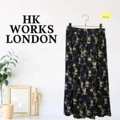 zk137【M】HK WORKS LONDON Aライン ロング丈 フレア 花柄のサムネイル