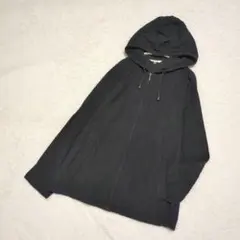 jeanjaurès 黒 パーカー ジップアップ 薄手 M カジュアル