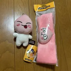 【新品】KAKAO FRIENDS アピーチ ぬいぐるみ＆ヘアバンド　セットのサムネイル