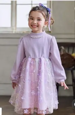 ANY KIDS フラワーチュール ドッキングワンピース　美品⭐︎