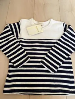 ハッシュアッシュ　長袖カットソー　サイズ100 ボーダー　ネイビー　キッズ　子供