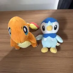 ポケモン ぬいぐるみセット ヒトカゲ、ポッチャマ